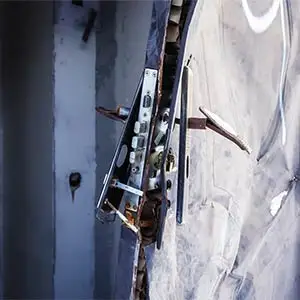 Forced entry burglary statistics showing damage to home doors and windows